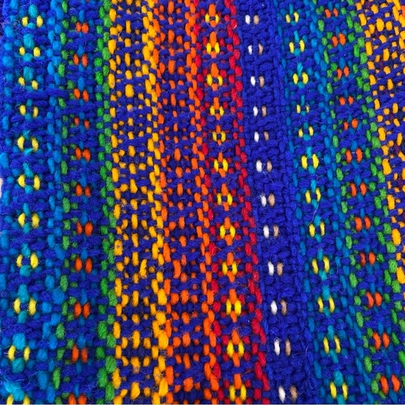 Unknown Brand Rainbow Knit Zipper Hippie Sweater Jacket Women’s Small - Picture 7 of 7